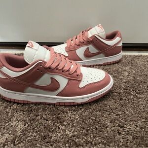 Nike dunk low rose pink size 7 women